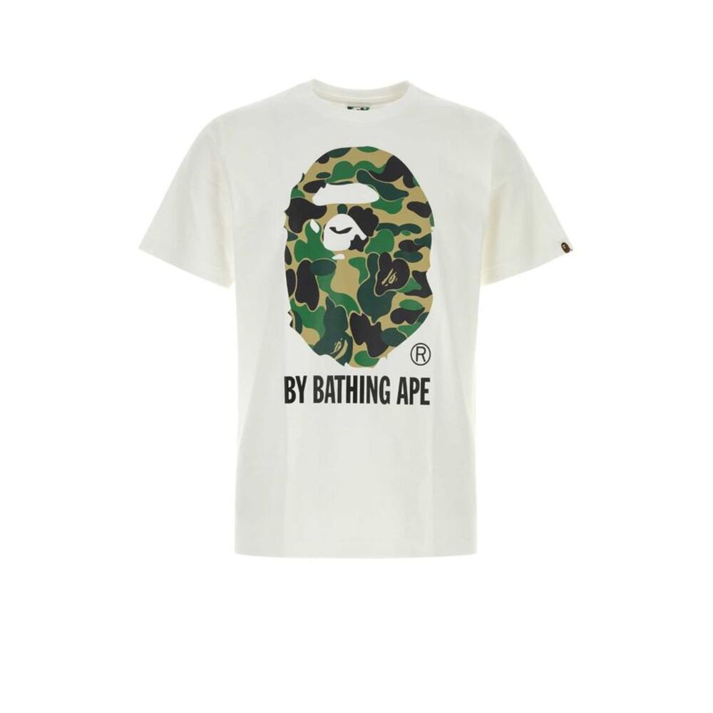Bape Men White Cotton Abc Camo T-Shirt